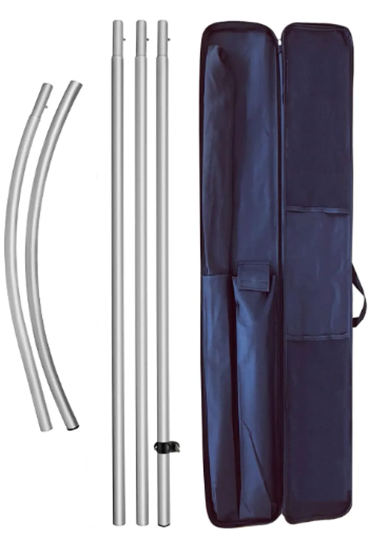 15 Ft Silver Swooper Flag Pole