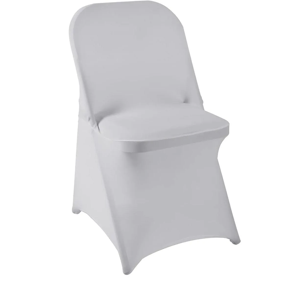 Silver Spandex Folding Chair Cover