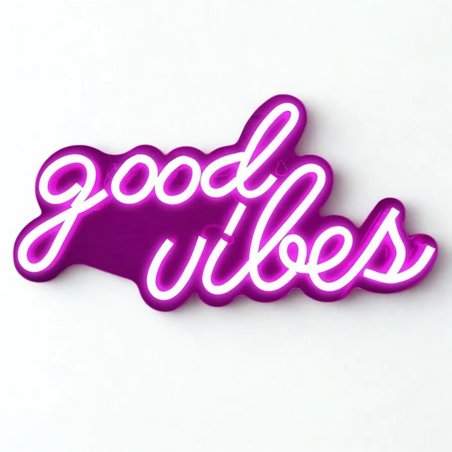 "Good Vibes" Pink Neon Sign
