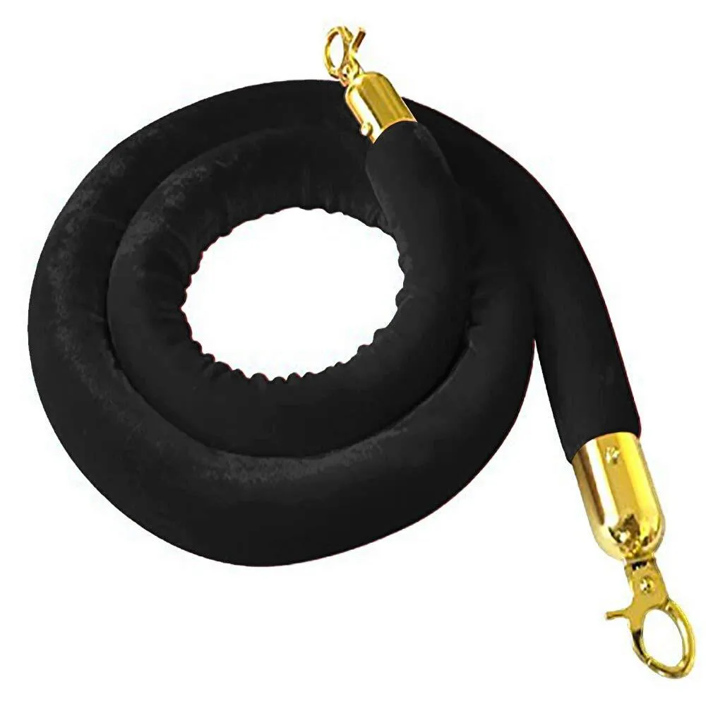 8 FT Black/Gold Stanchion Rope