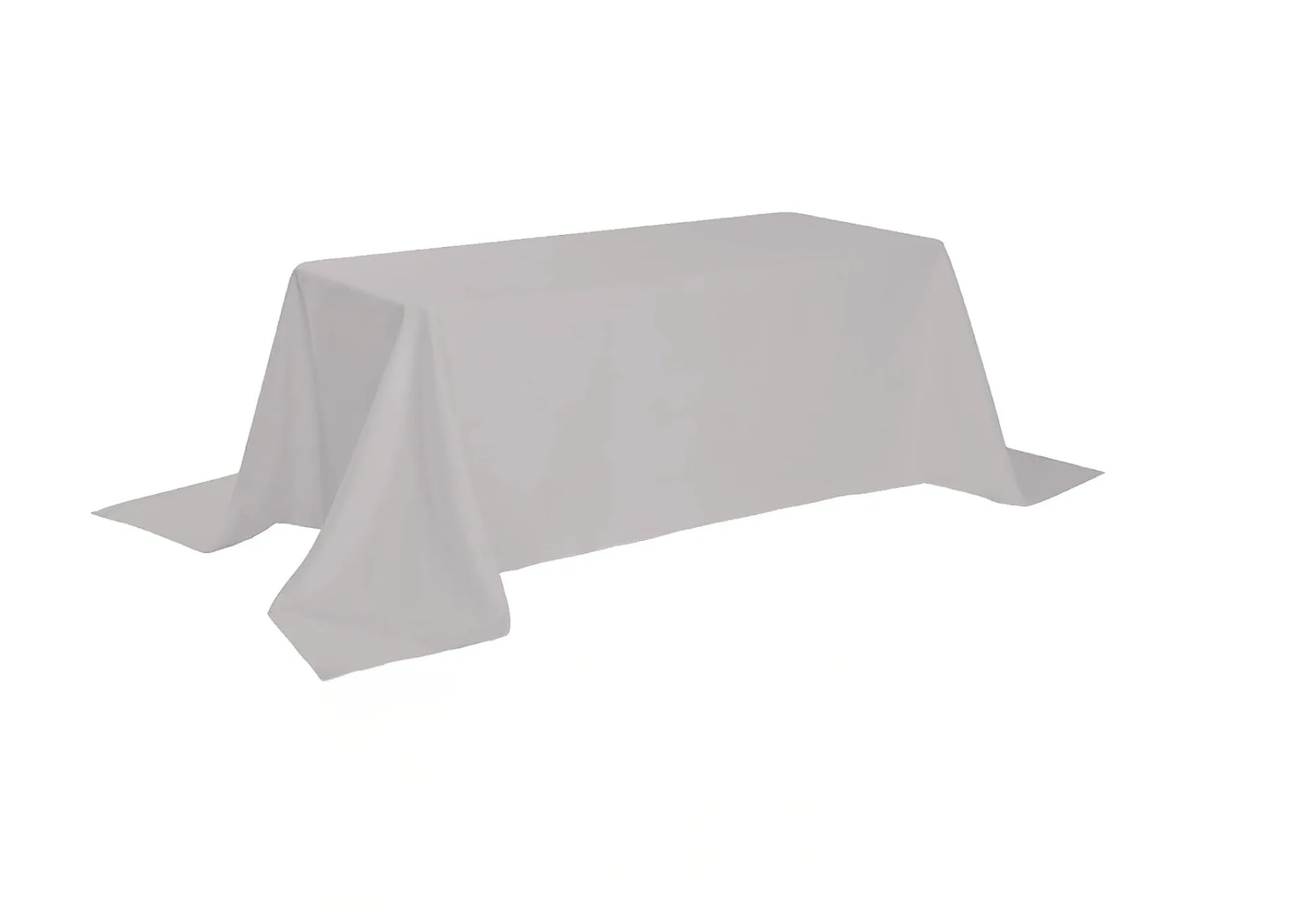 90" x 156" Silver Rectangle Polyester Tablecloth