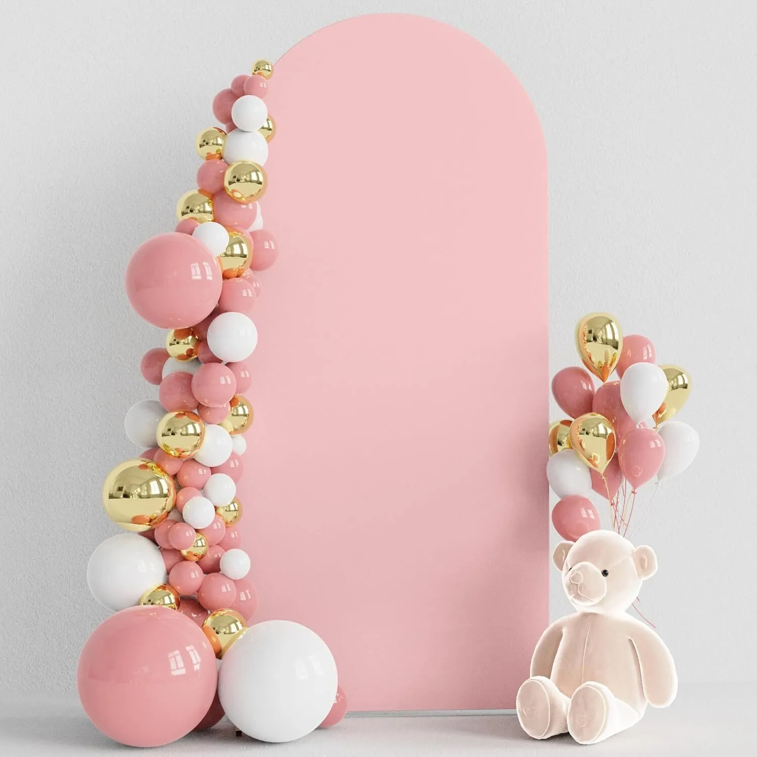 6 ft Blush Pink Spandex Arch Backdrop Cover