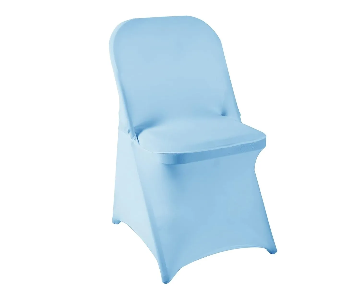 Light Blue Spandex Folding Chair Cover