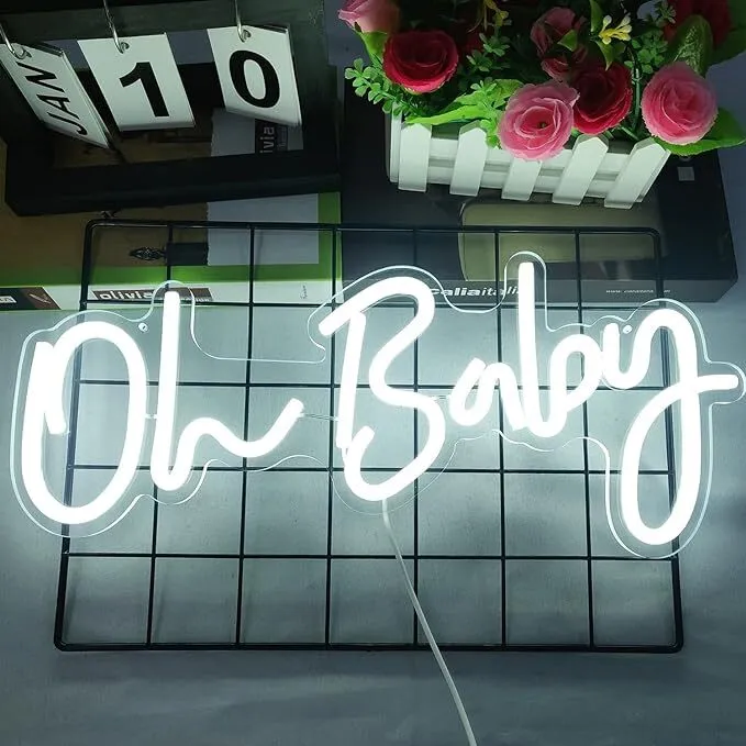 16.5''x 7'' "Oh Baby" Neon Sign