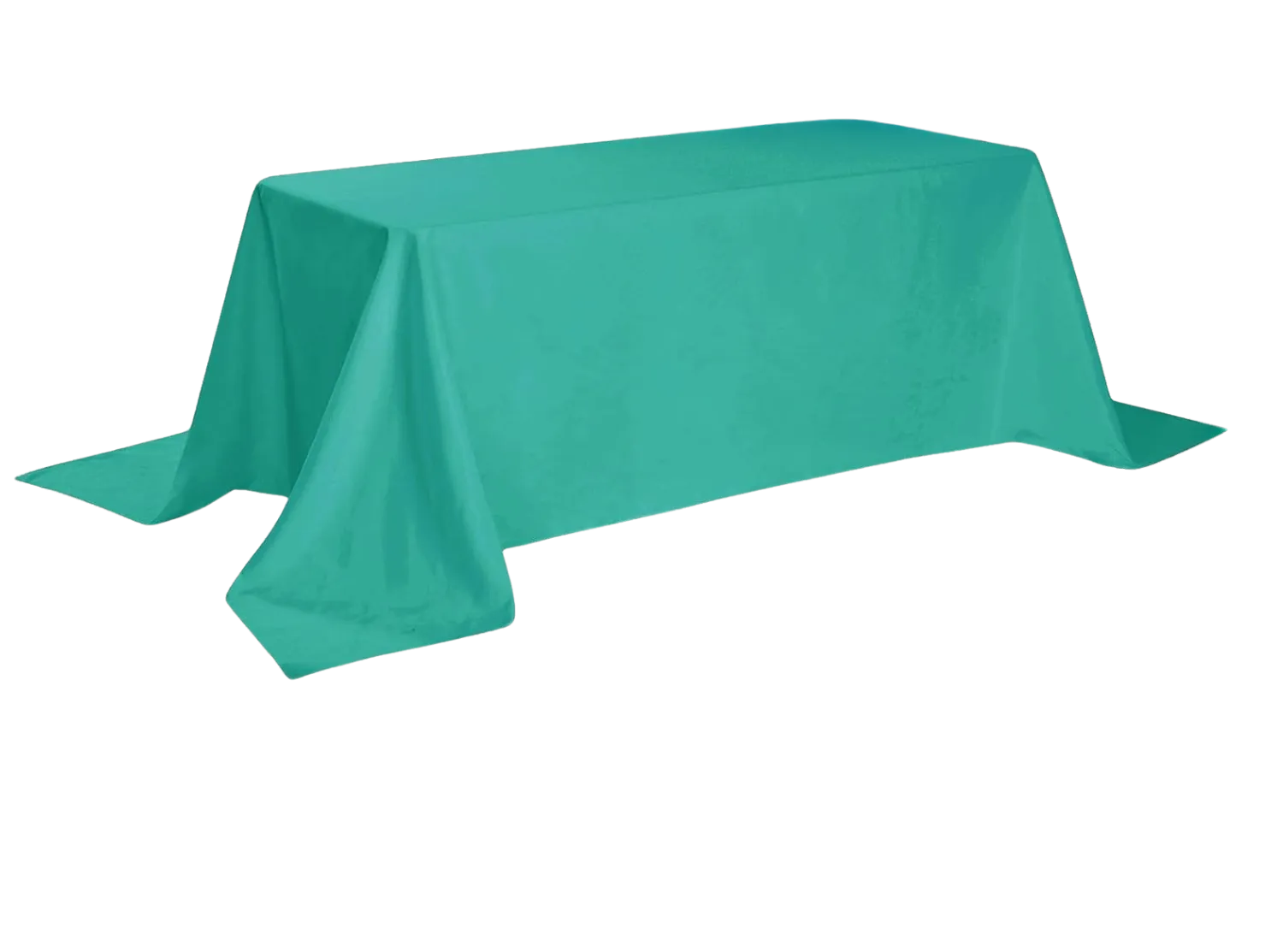 90" x 156" Turquoise Rectangle Polyester Tablecloth