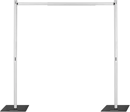 8 x 10 Silver Pipe Back Drop Stand