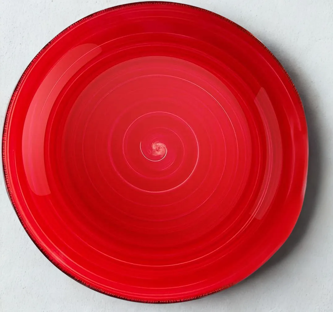 10.5" Multicolored Ceramic Dinner Plate