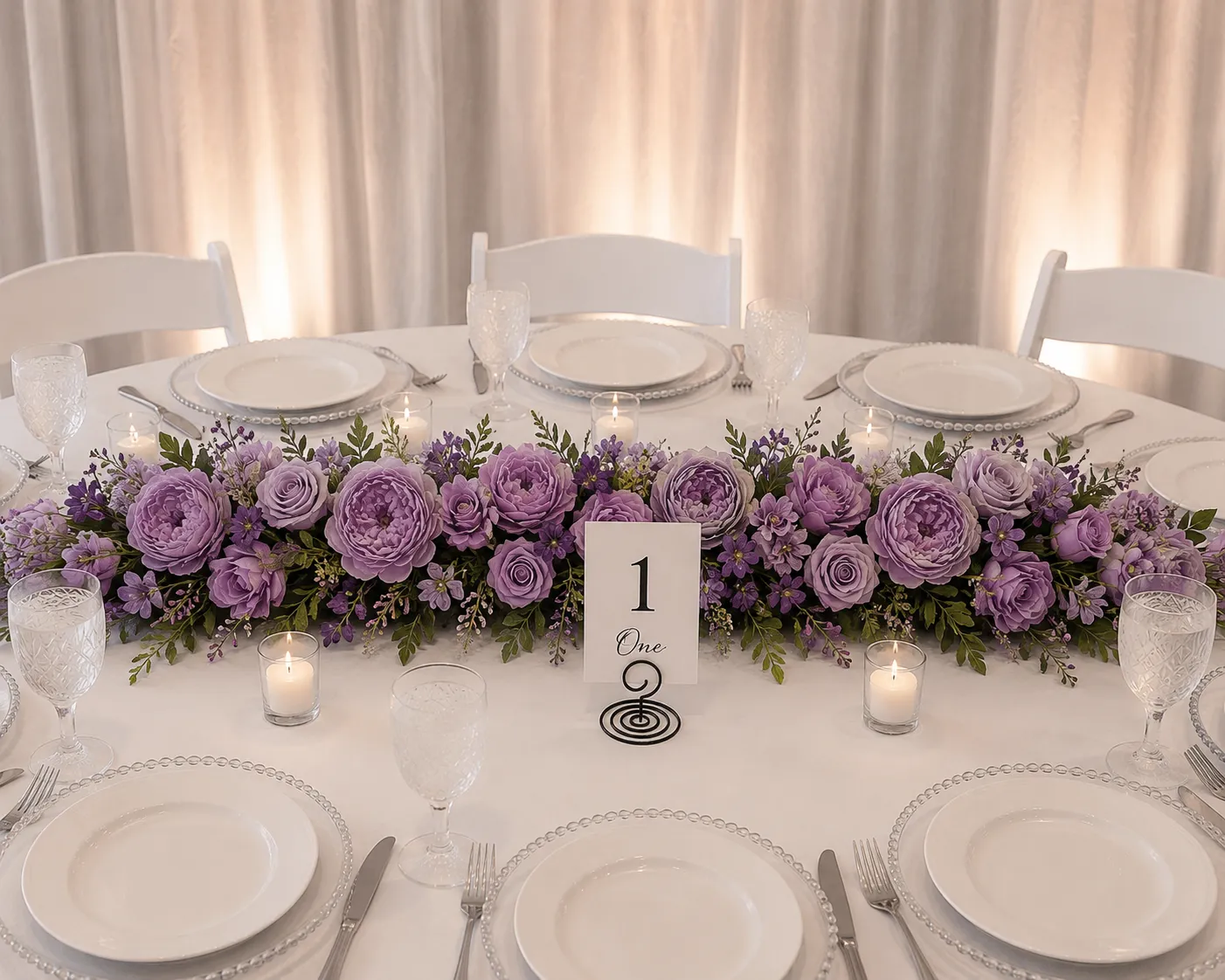 6 ft Strand Lavender (Wisteria) Silk Peony Flower Garland