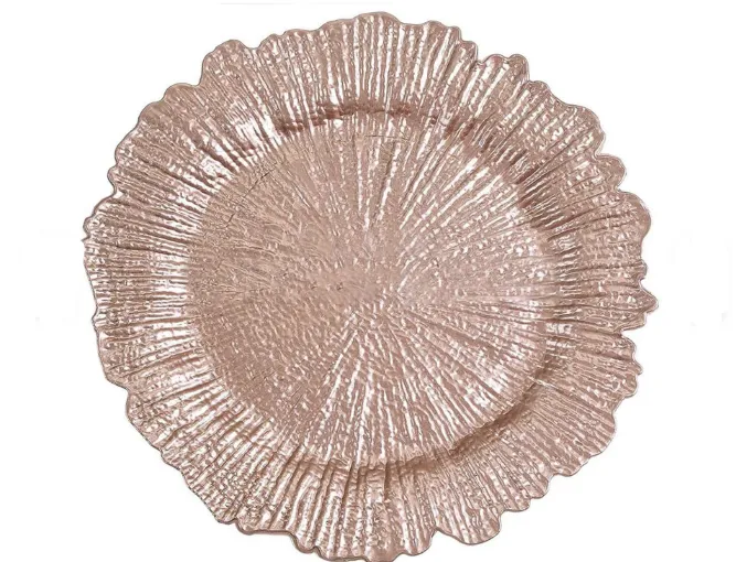 Rose Gold Reef Charger Plate