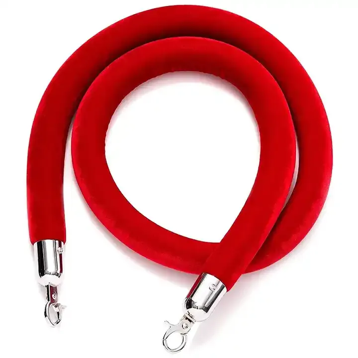 6 ft Red/Silver Stanchion Rope
