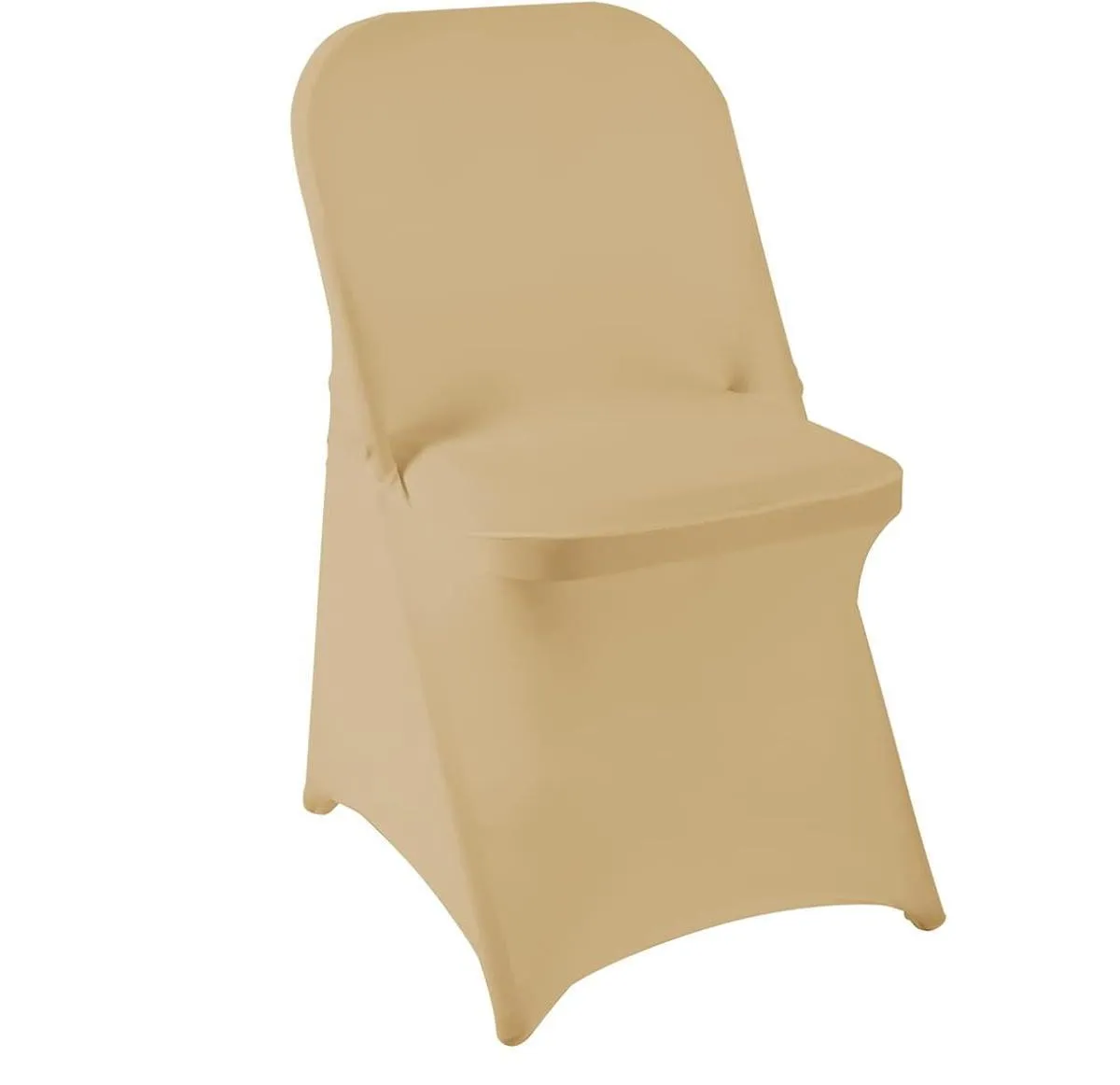 Champagne Spandex Folding Chair Cover