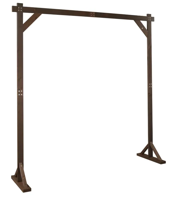 7.2' Wooden  Arch – Dark Brown