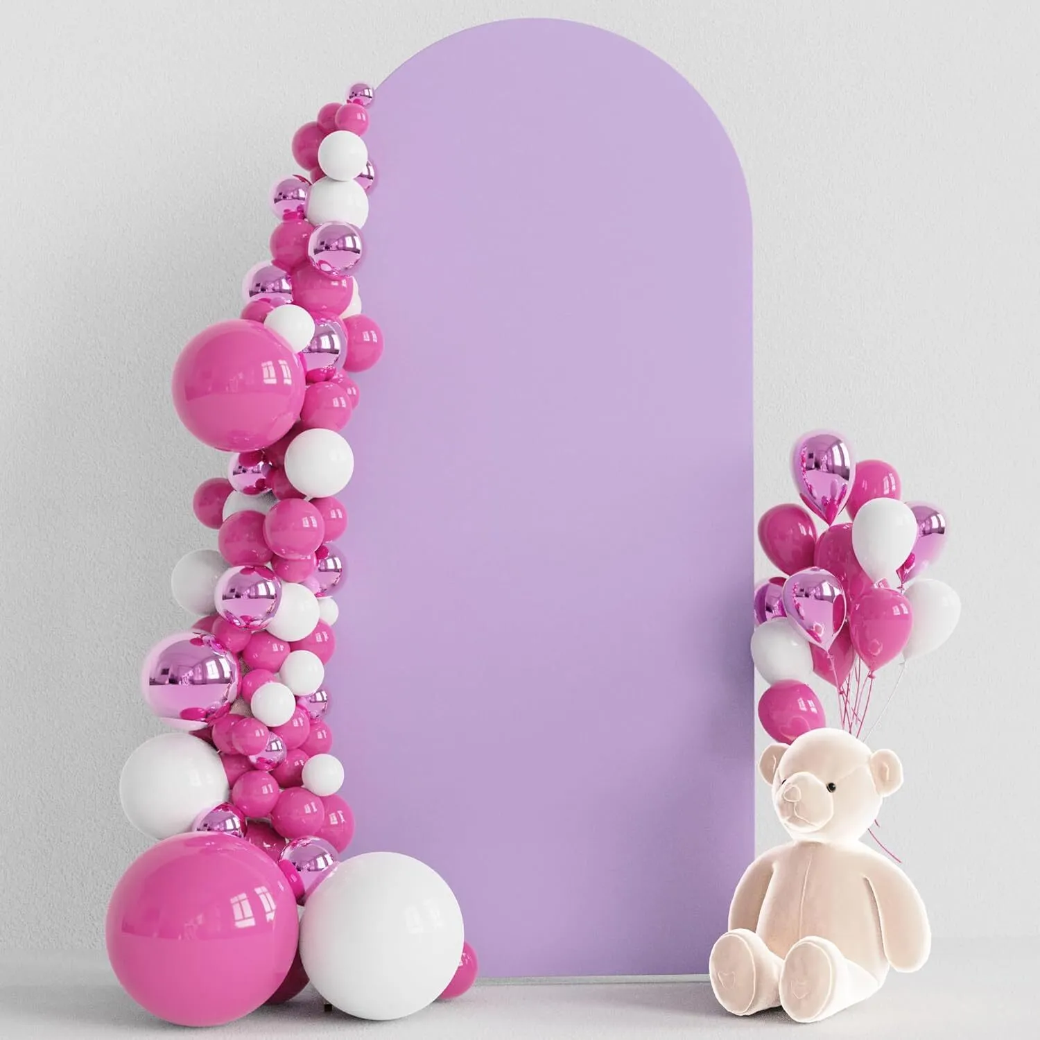 6 ft Lavender Spandex Arch Backdrop Cover
