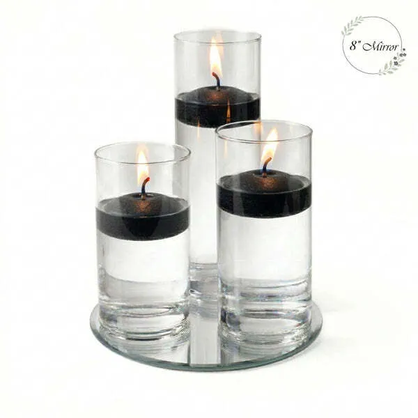 Floating Candle Mirror Centerpiece Set