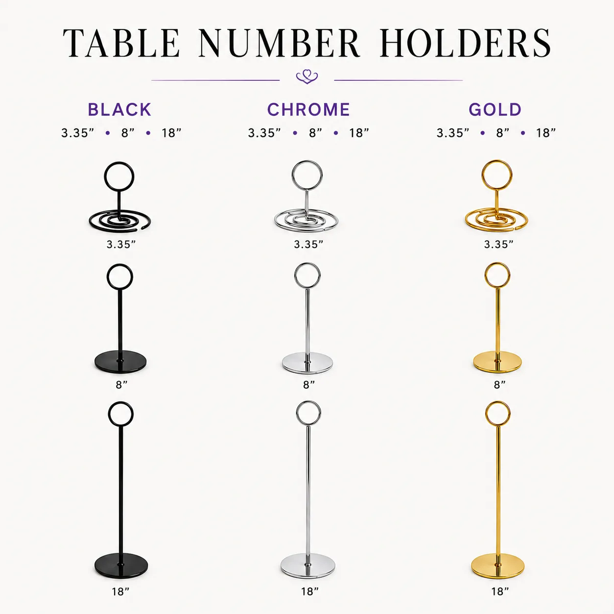Table Number Holders