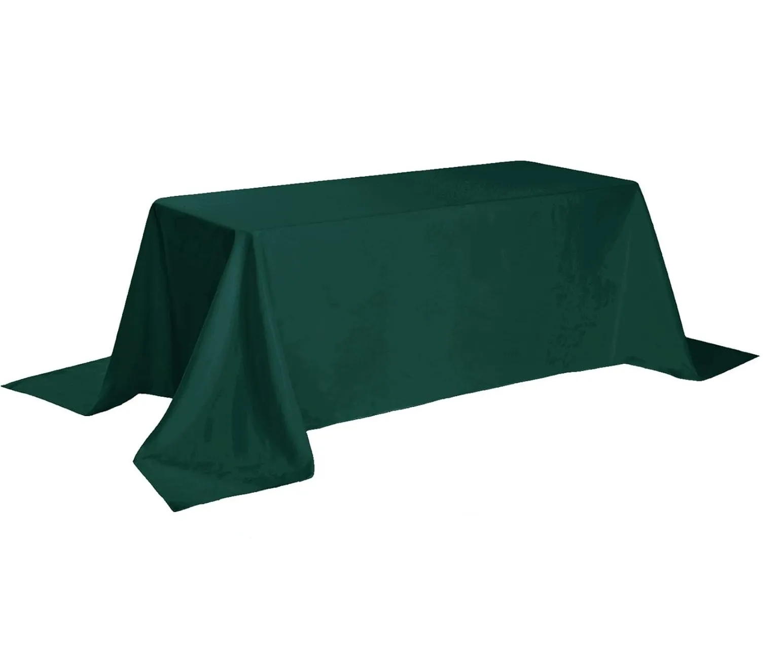 90" x 132" Hunter Green Rectangle Polyester Tablecloth