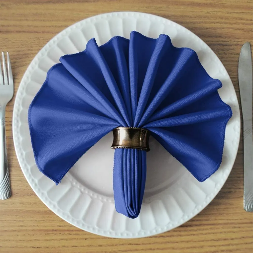 17" x 17" Royal Blue Polyester Napkin
