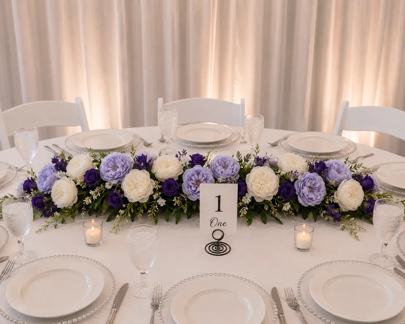 6 ft Strand White, Purple & Lavender Artificial Peony Garland