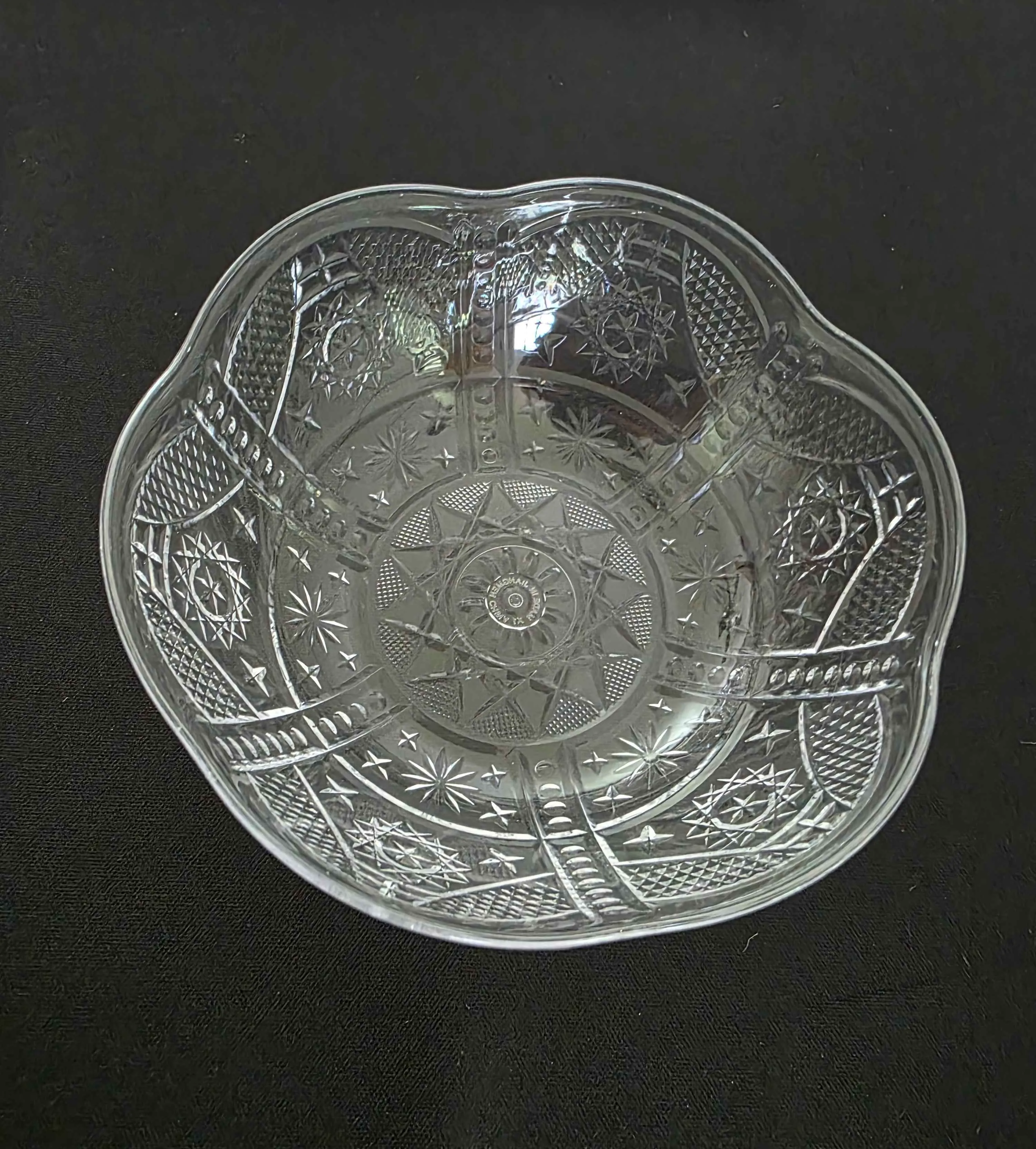 4″ Clear Crystal-Pattern Bowl