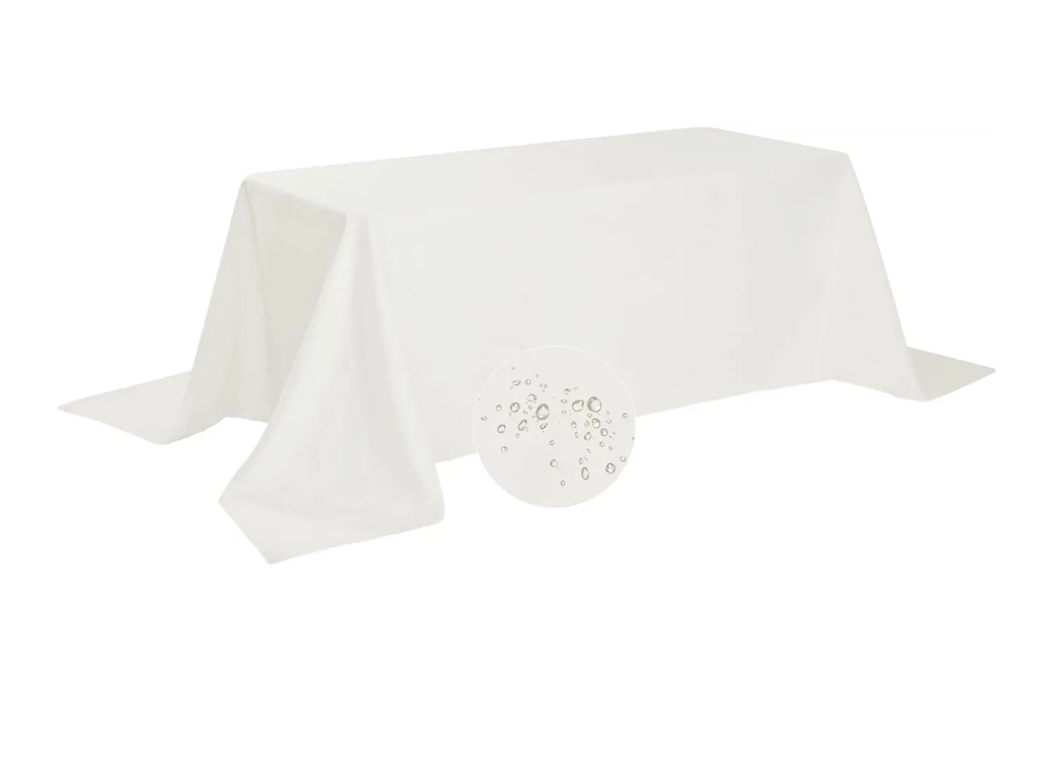 90" x 156" Ivory Rectangle Tablecloth