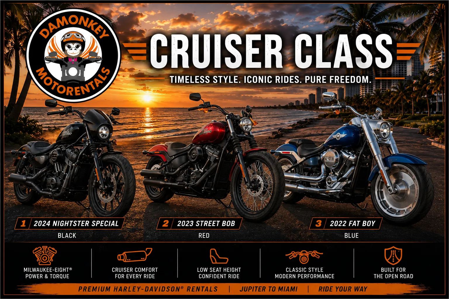 Cruiser Class - $115 to $130