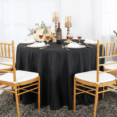 Round Table Cloth 1.8m (6ft) - Black