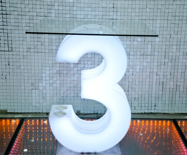 LED Number Cake Stand - 3