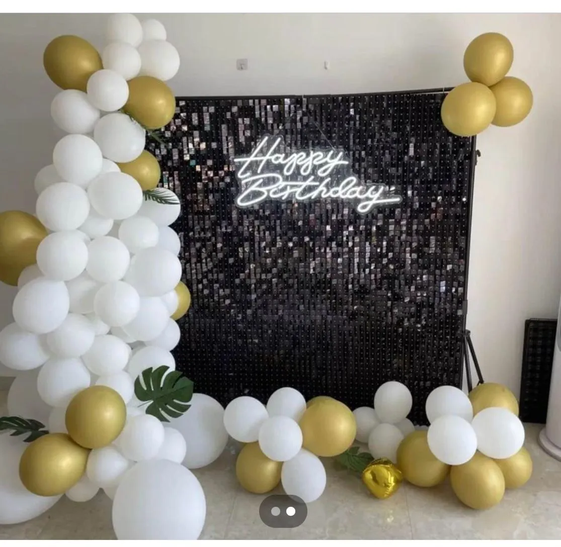 Shimmer Wall + Rectangular Mess Wall - Black