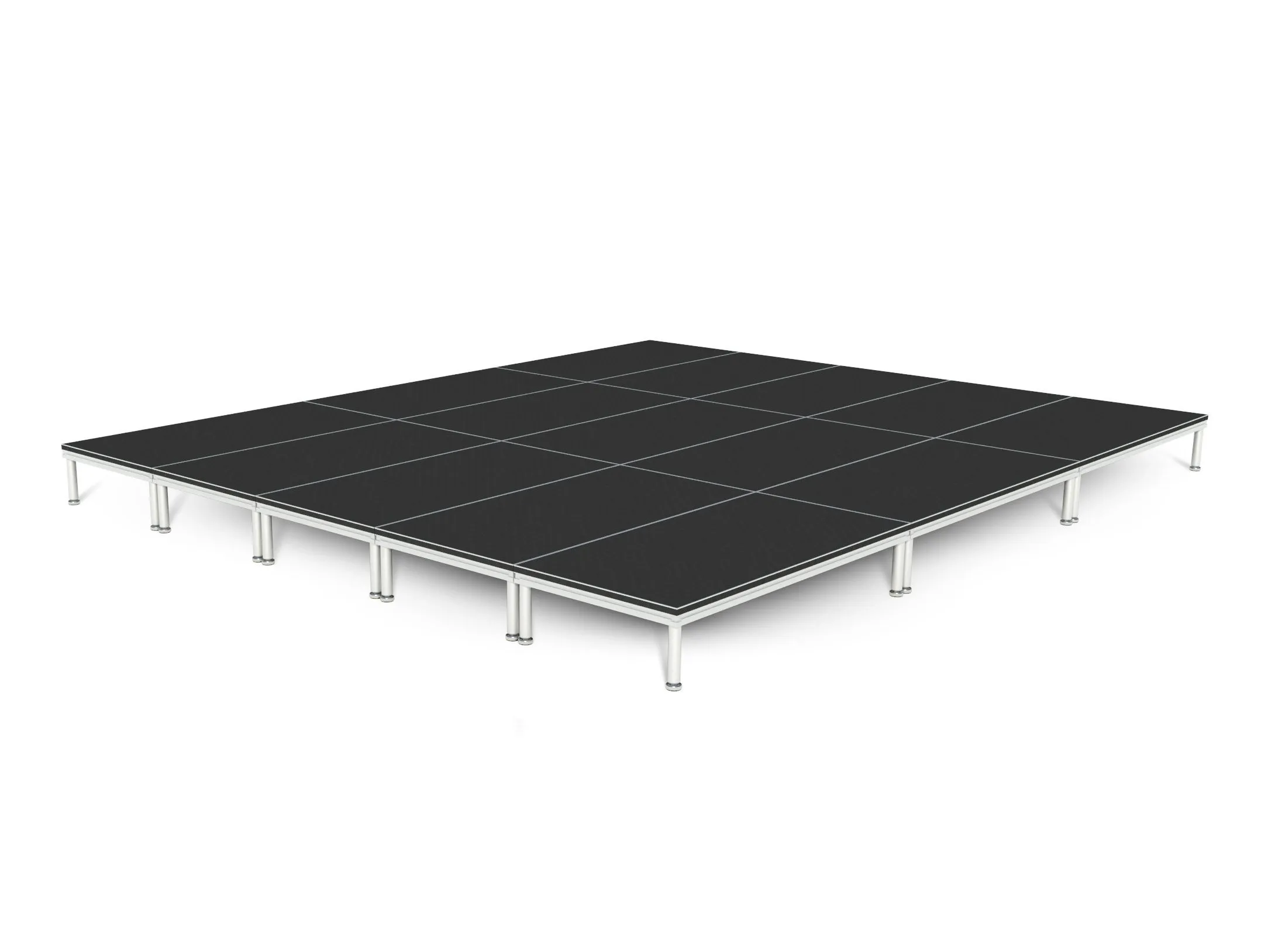 Ceremony Black Stage with Black Skirting 4m x 4m (200mm high)