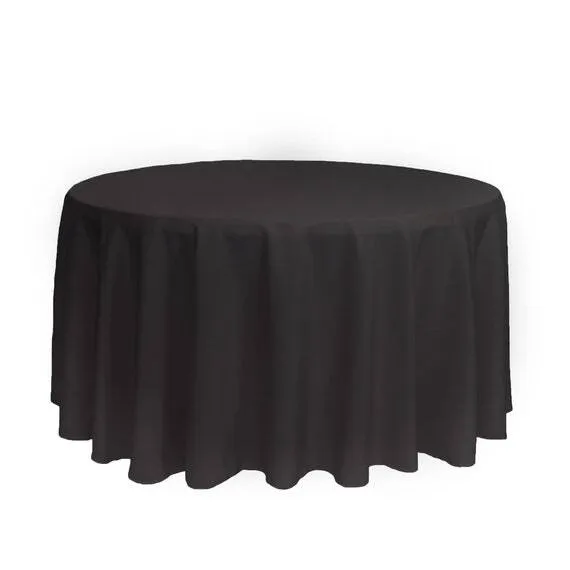 Nappe ronde 120" noire polyester