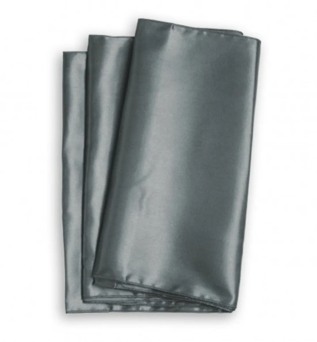 Chemin de table satin gris charbon