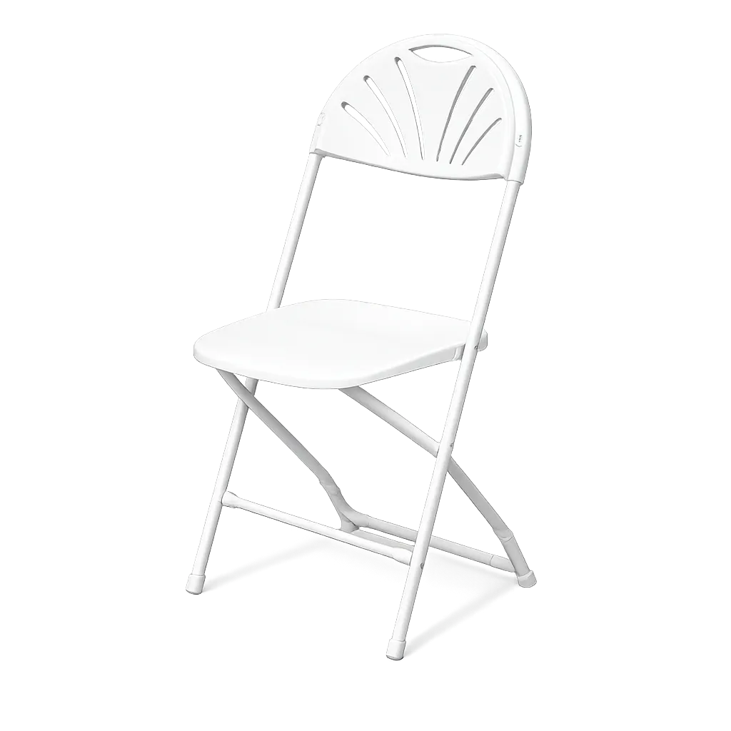 Chaise pliante blanche sans coussin
