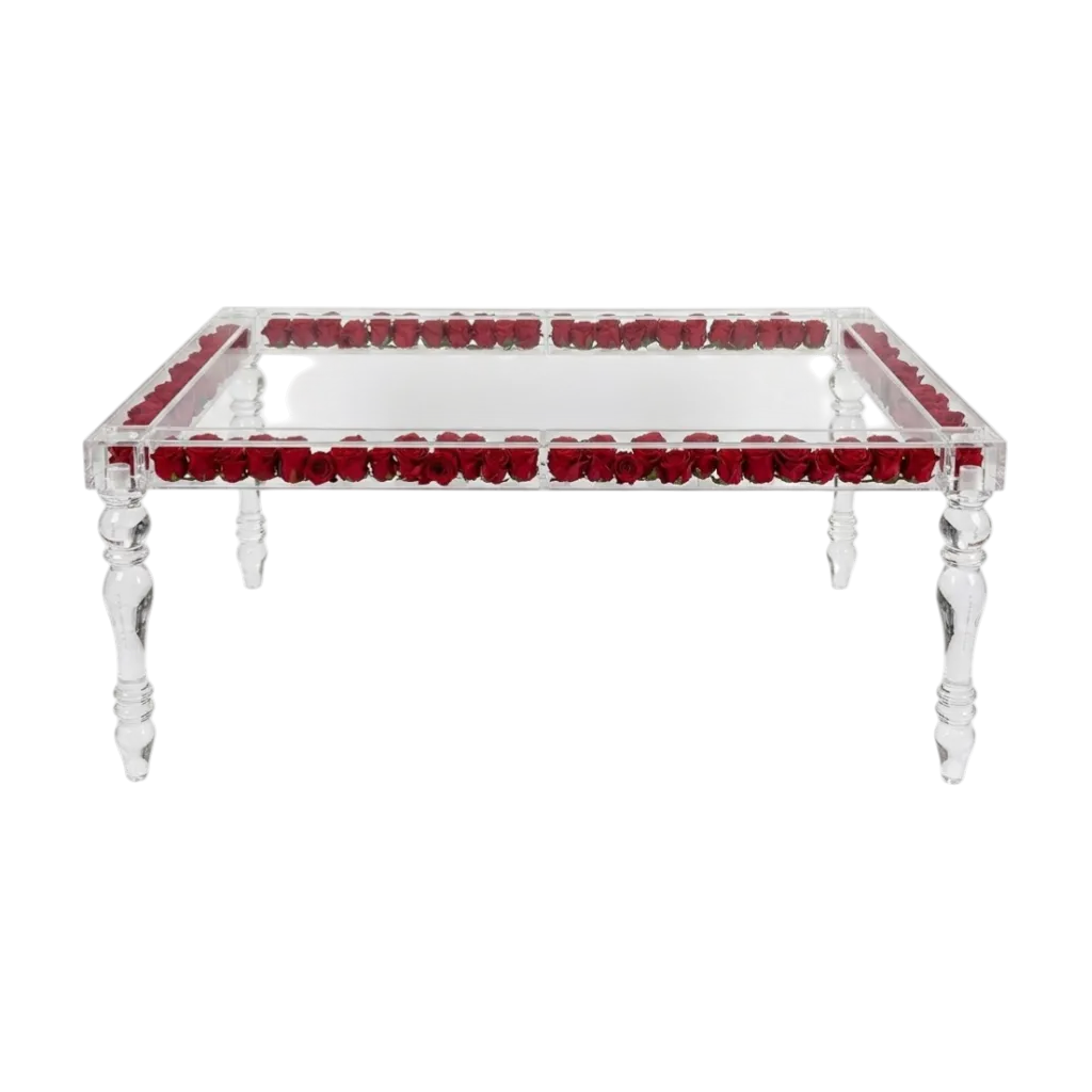 Table des mariées acrylique 180x90cm