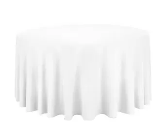 nappe ronde 120" blanche polyester