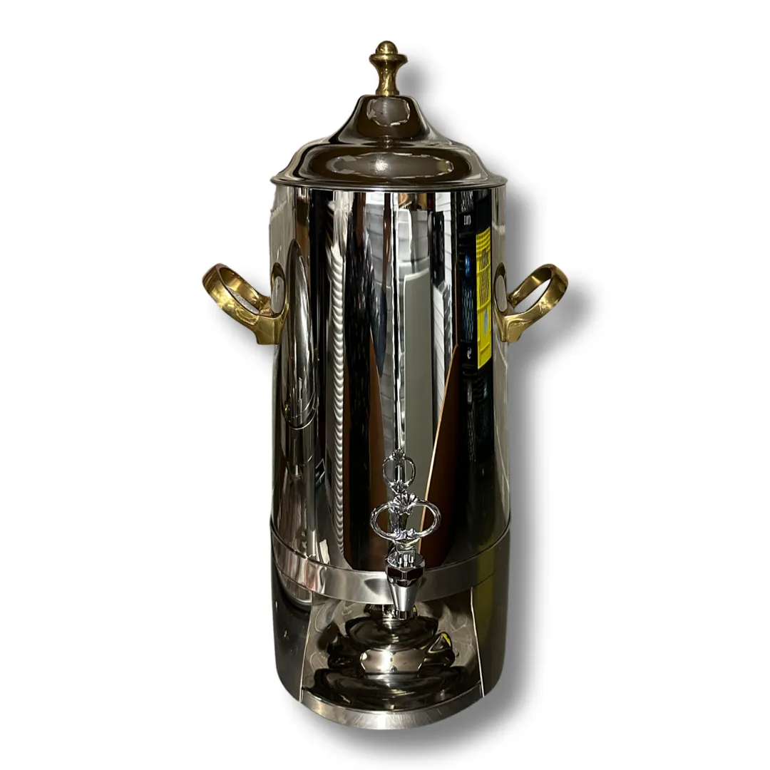 Réchaud à café stainless et or