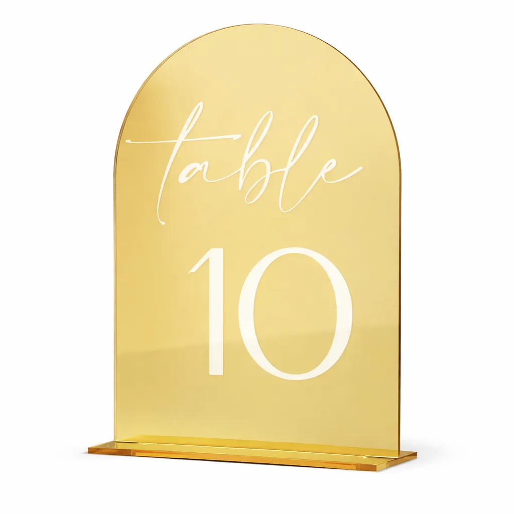 Numéro de table doré