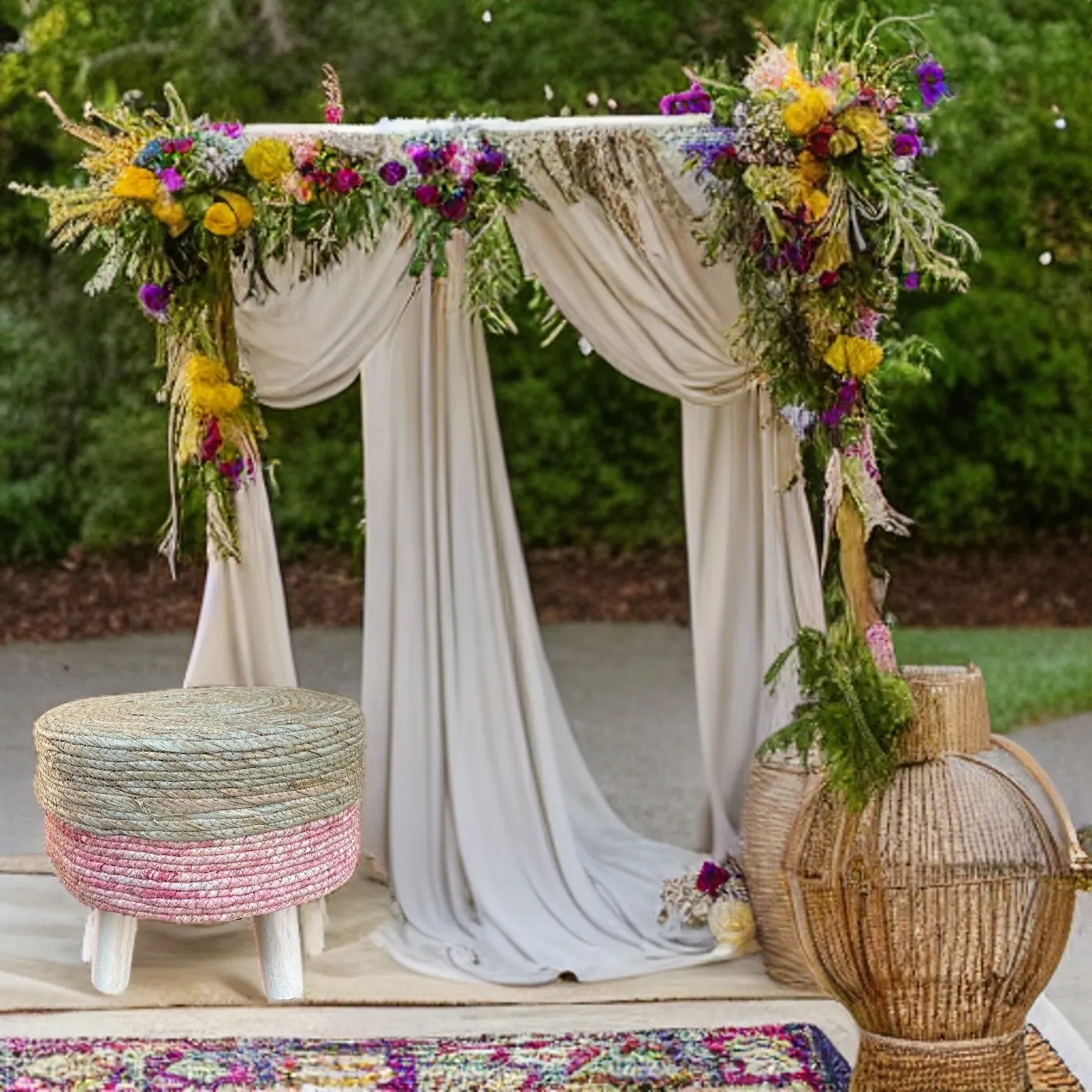 Double bar pipe & drape backdrop