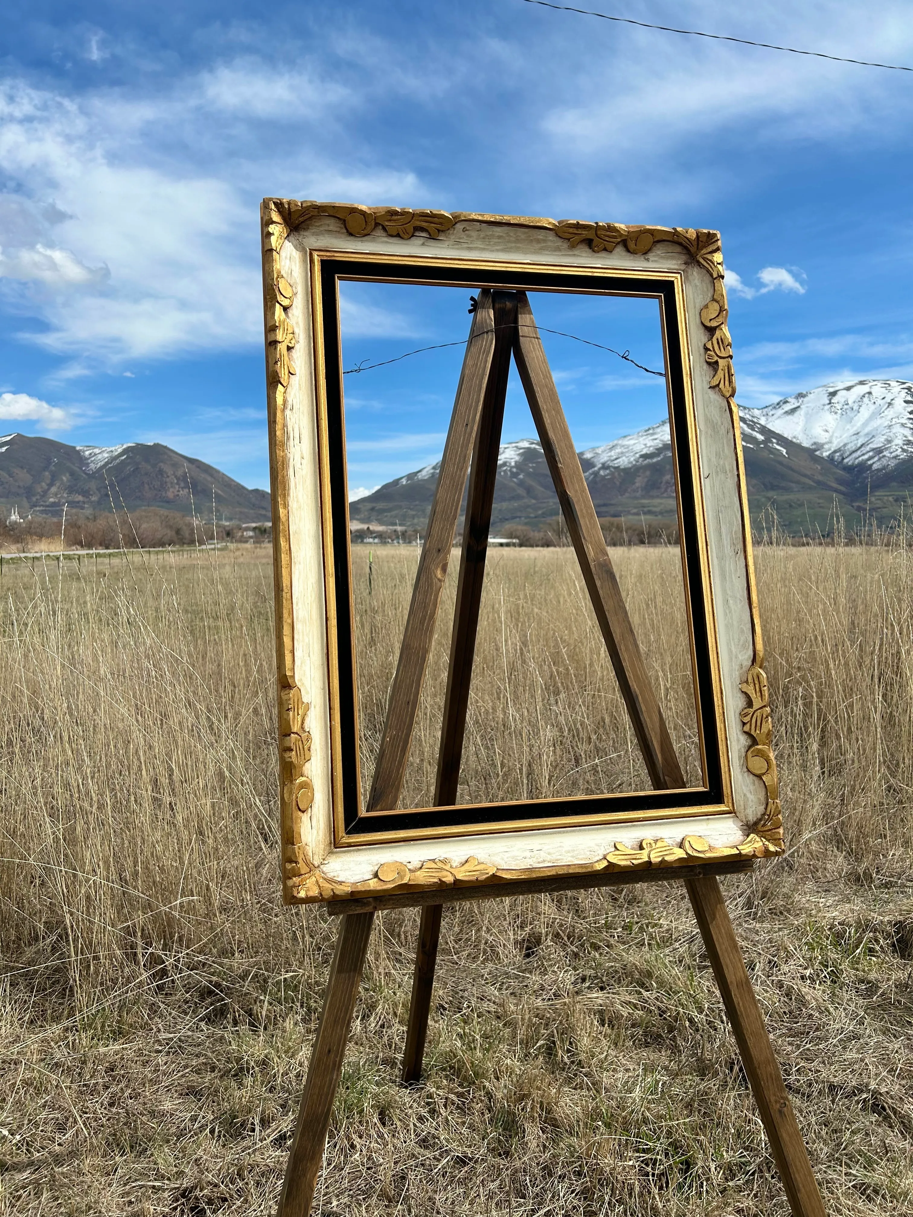 Gold and White Frame