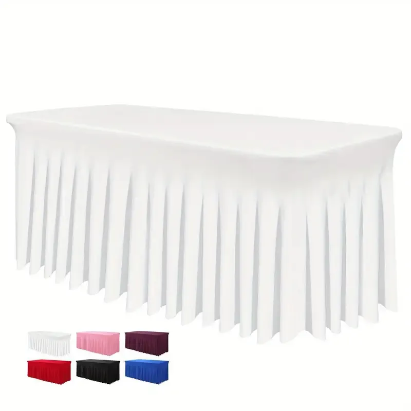 Mantel Plizado Spandex para Mesa Rectangular
