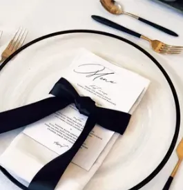 Plato Base Cristal Black Ring