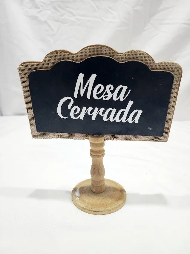 Mini Rótulo " Mesa Cerrada"