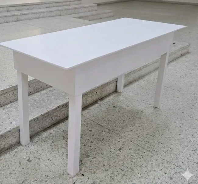 Mesa Rectangular Blanca vintage