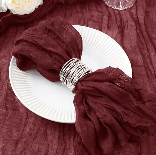 Servilleta Rojo Borgoña Boho