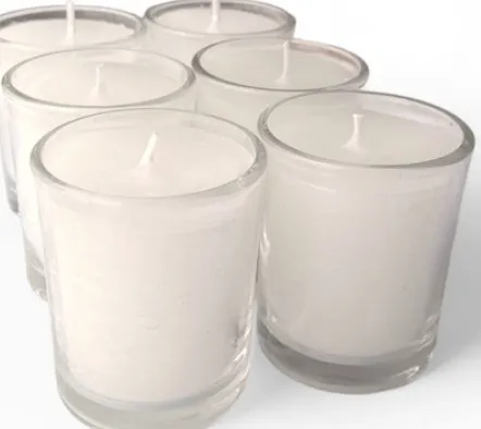 Velitas de cera en vasito
