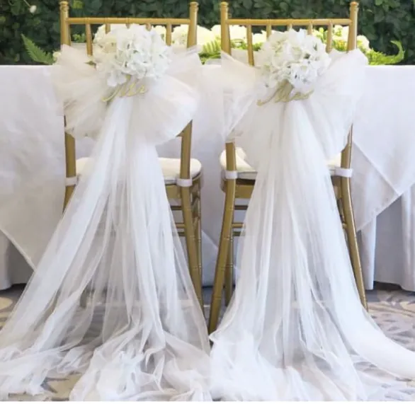 Velo para sillas de novios