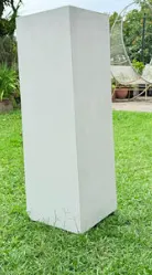 Mesa Cubo Madera Blanca - , Alta : 1.20 cm