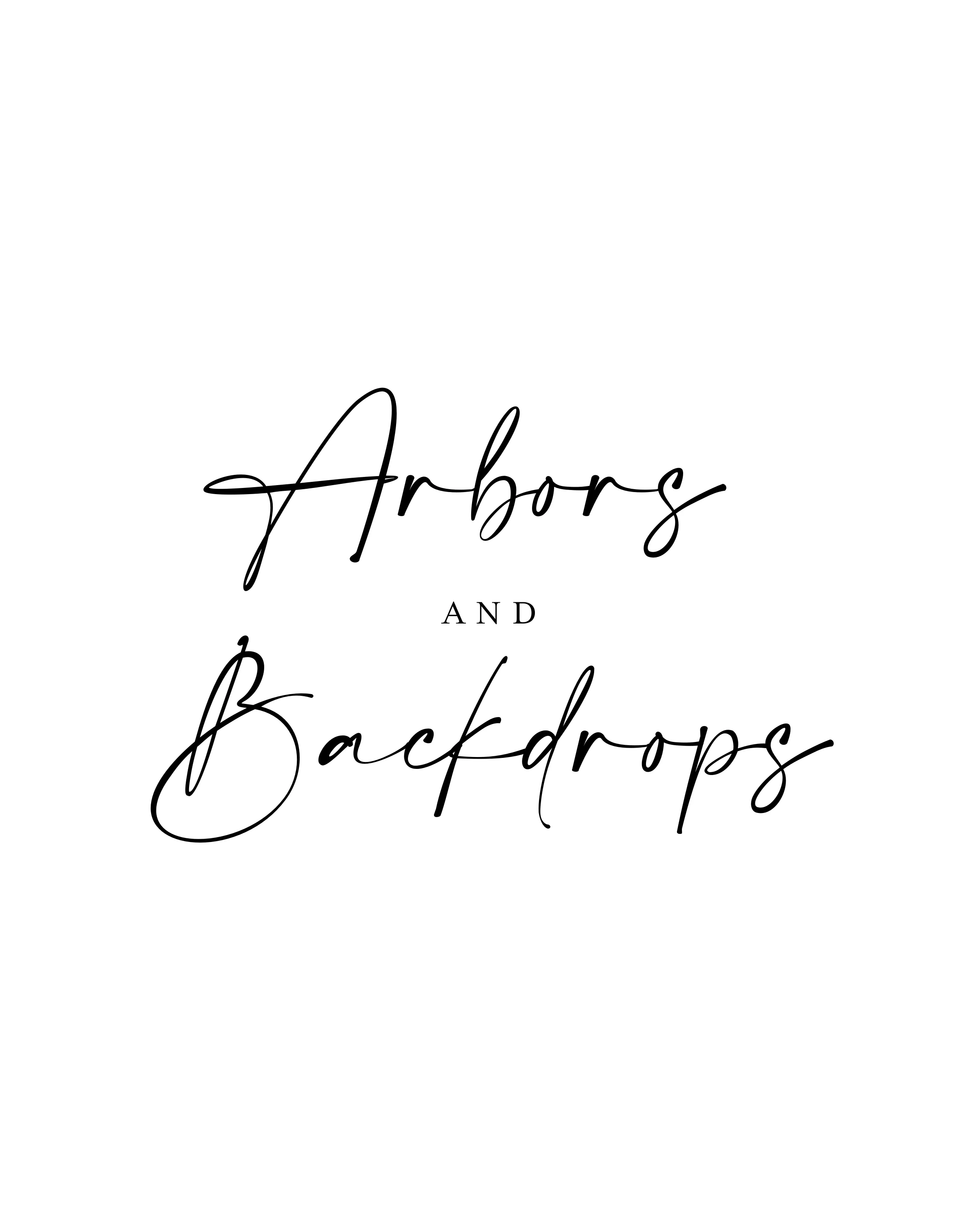 Arbors and Backdrops