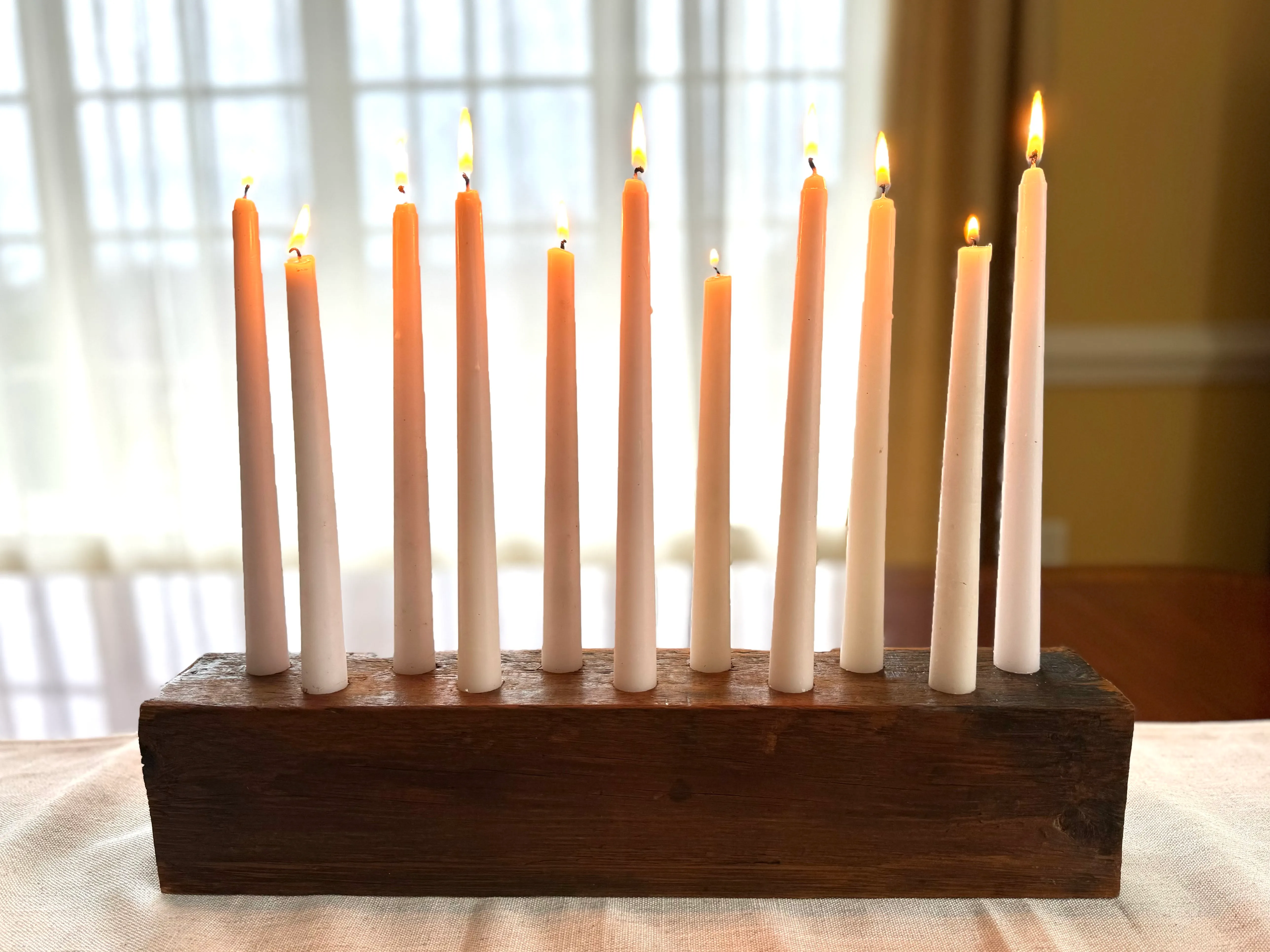 Wood Block Taper Candlestick Holders
