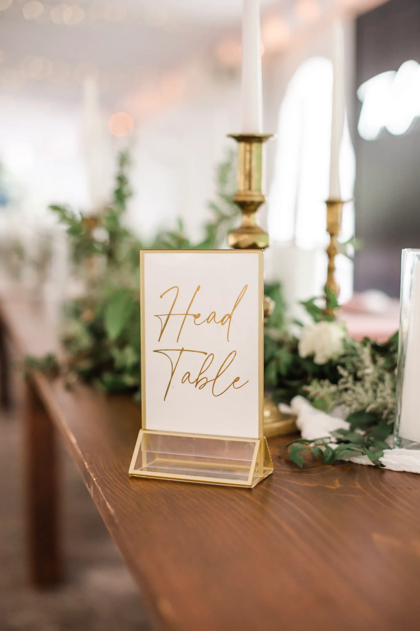 Gold Trimmed Table Number Holders