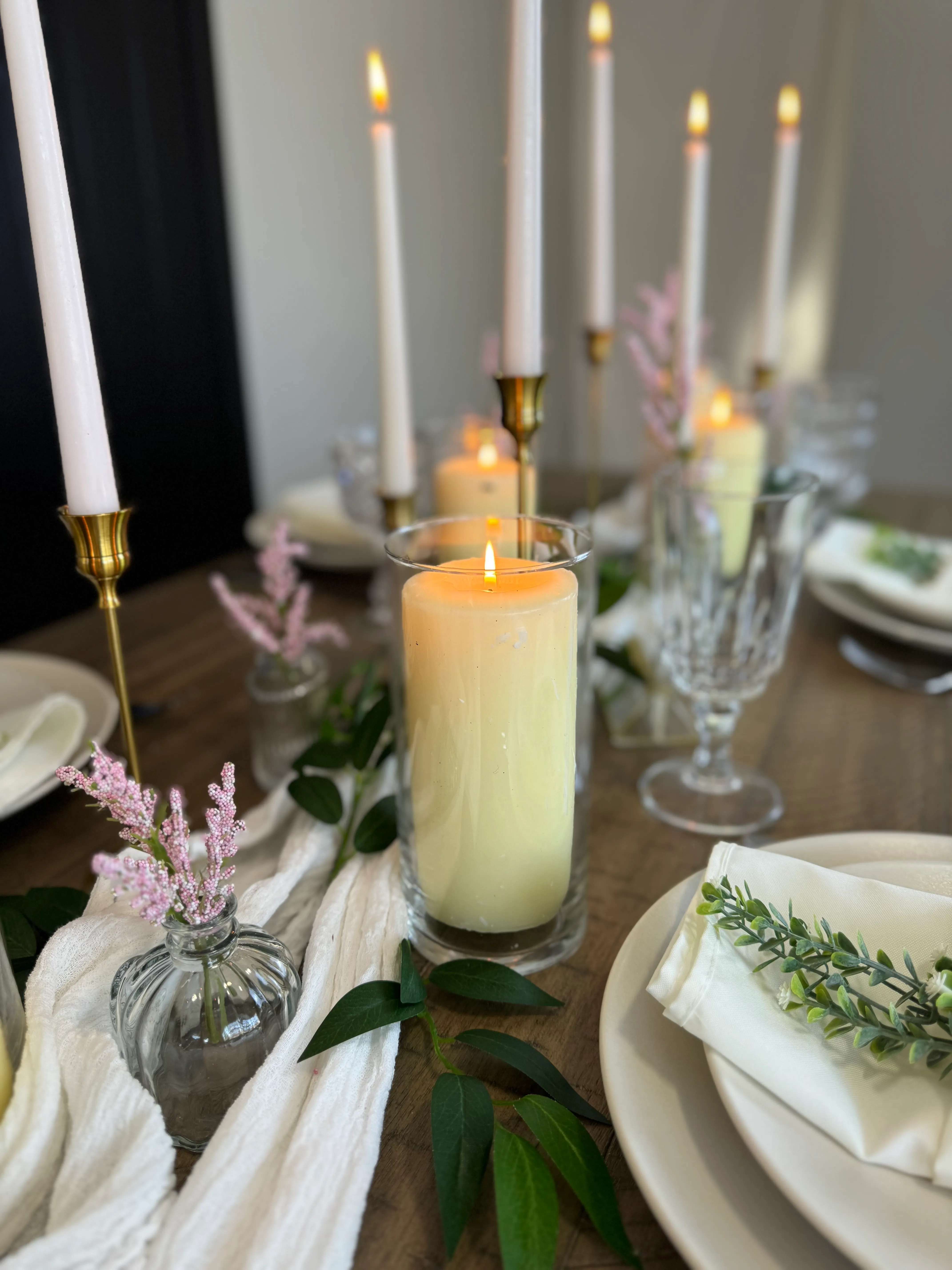 Glass Pillar Candles